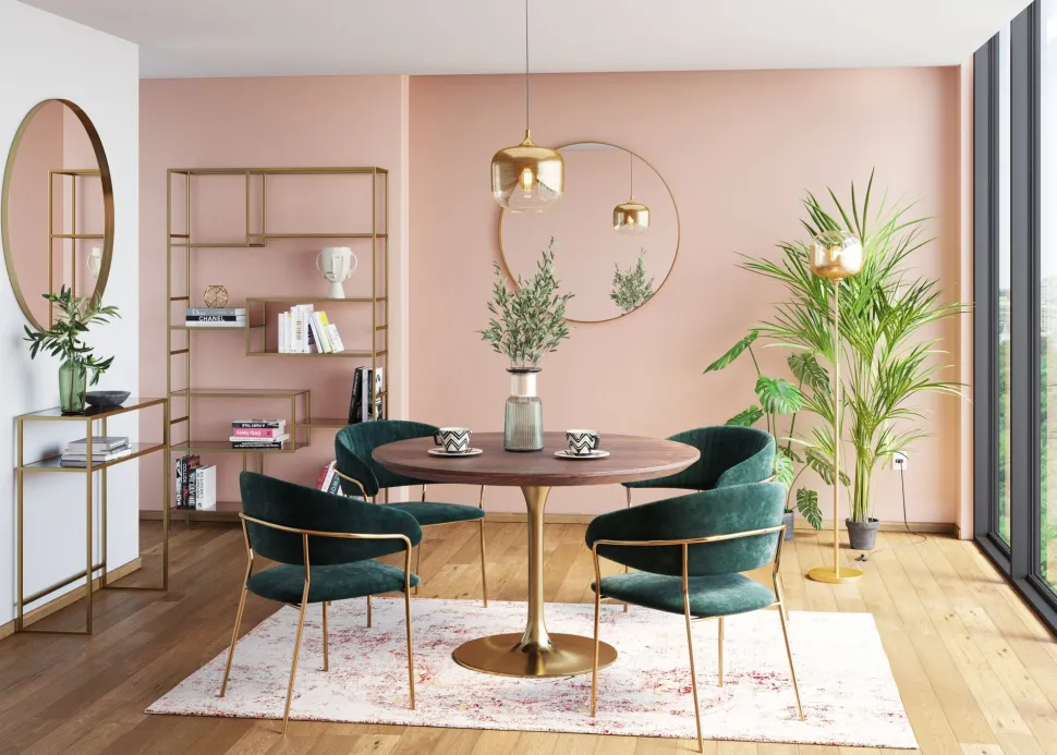 Armlehnstuhl Belle Velvet Grün (2/Set)