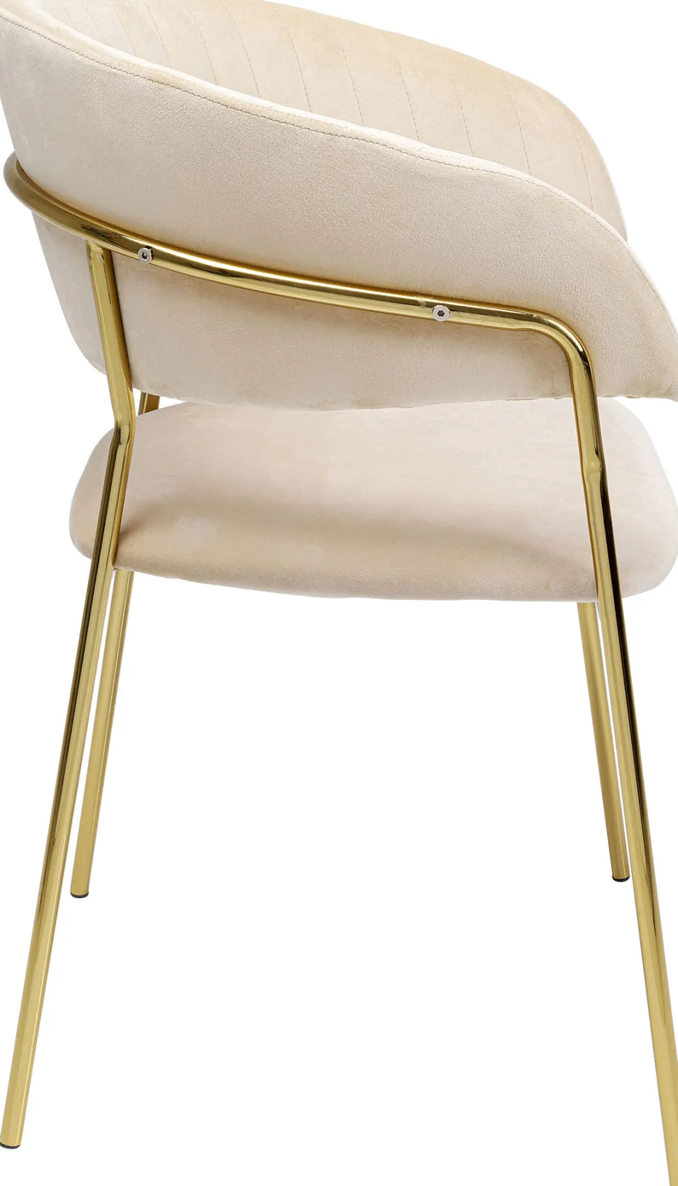 Armlehnstuhl Belle Velvet Creme (2/Set)