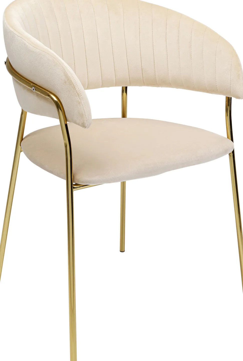 Armlehnstuhl Belle Velvet Creme (2/Set)