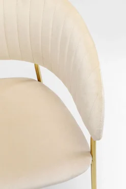 Armlehnstuhl Belle Velvet Creme (2/Set)