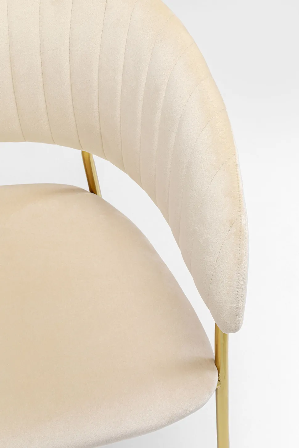 Armlehnstuhl Belle Velvet Creme (2/Set)