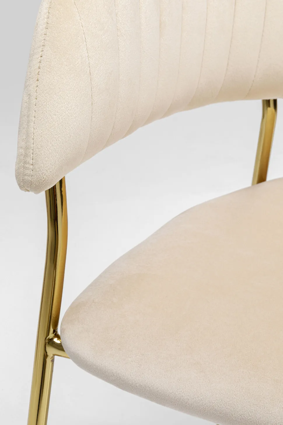 Armlehnstuhl Belle Velvet Creme (2/Set)