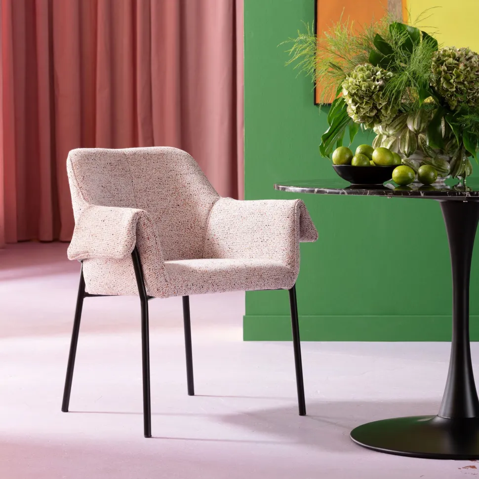 Armlehnstuhl Bess Beige Flitter