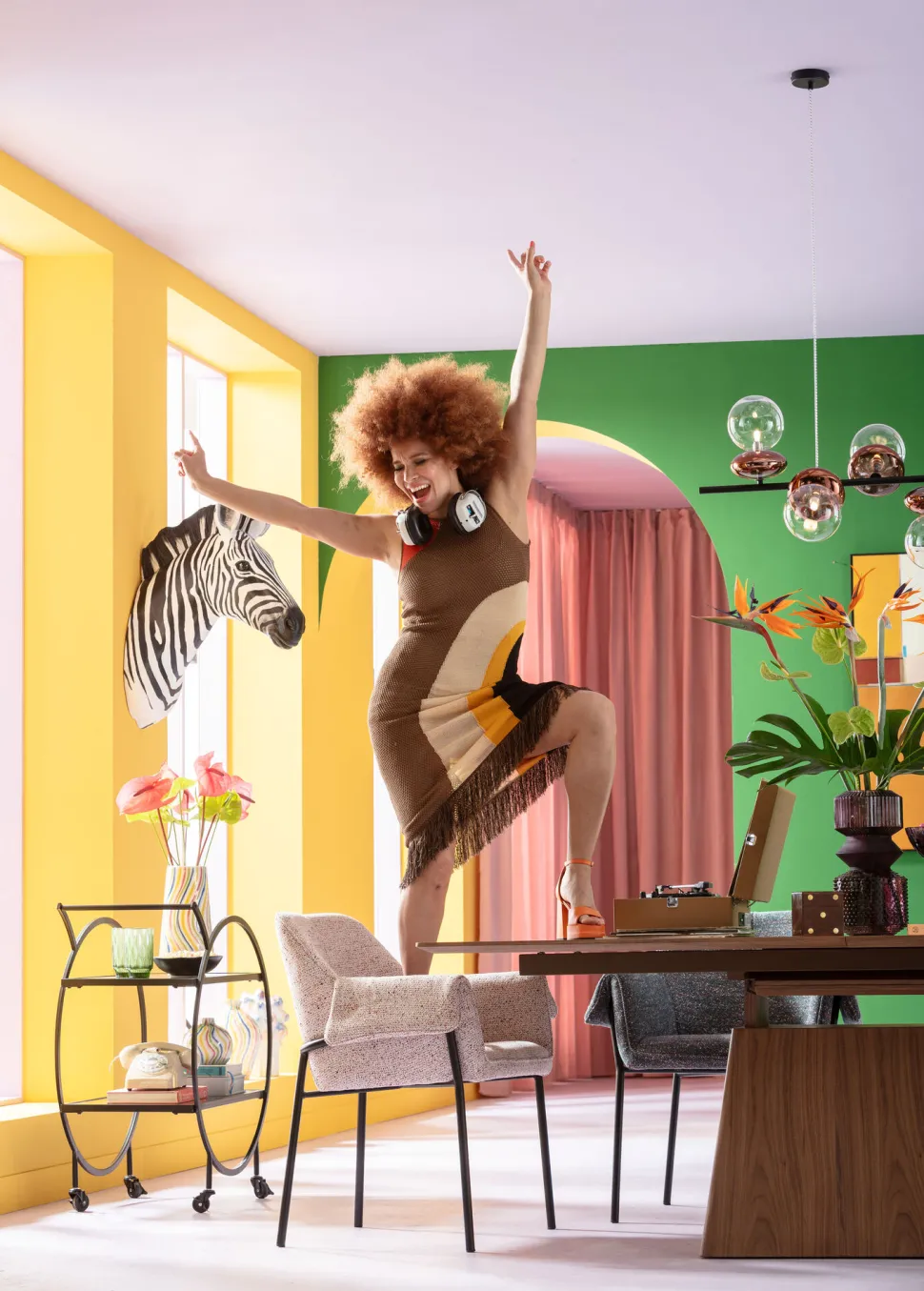 Armlehnstuhl Bess Beige Flitter