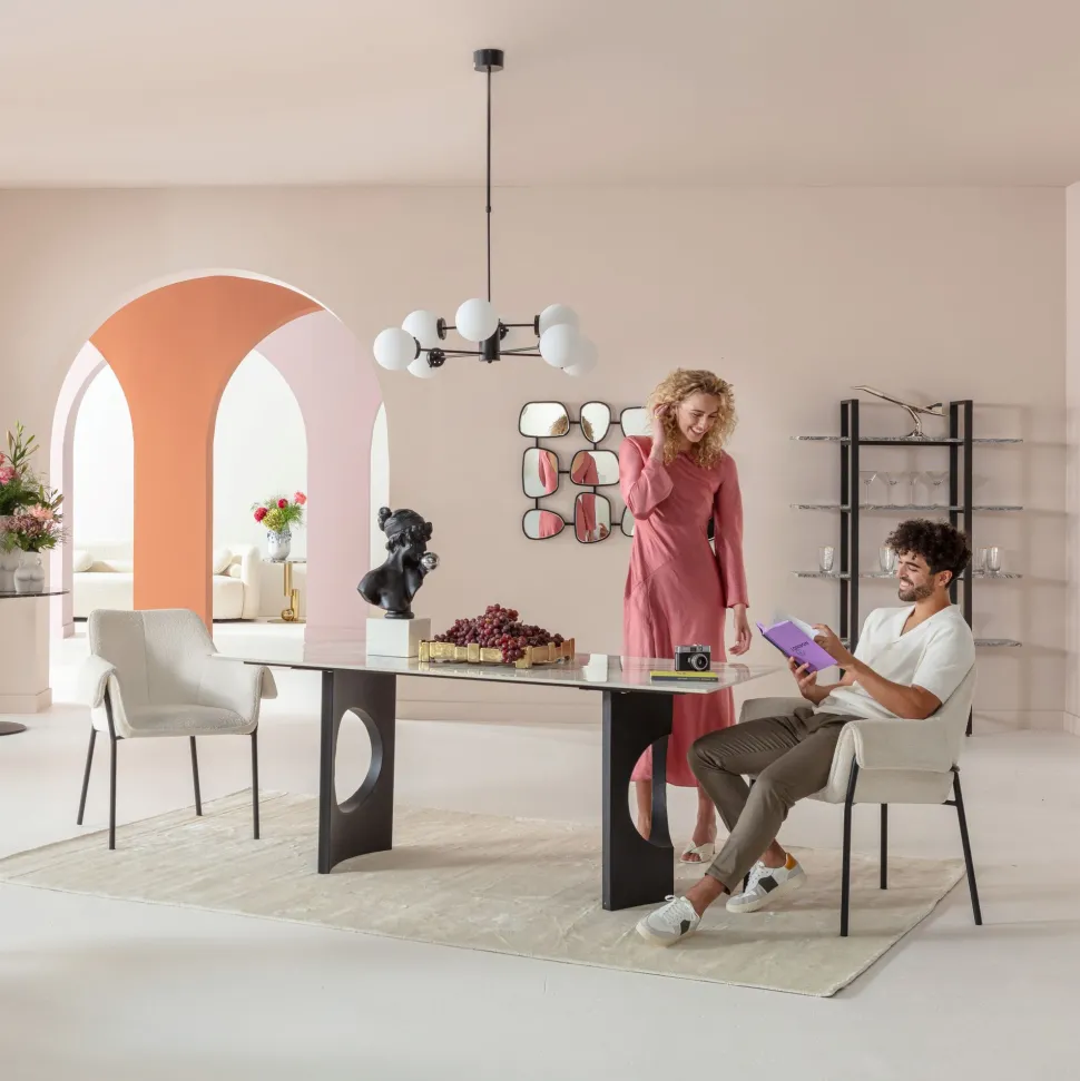 Armlehnstuhl Bess Creme