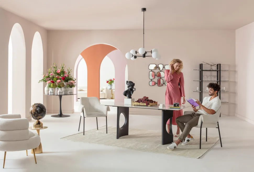 Armlehnstuhl Bess Creme