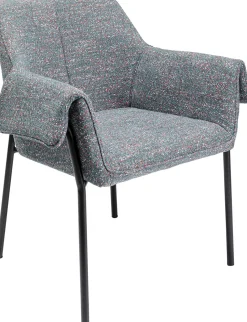Armlehnstuhl Bess Grau Flitter