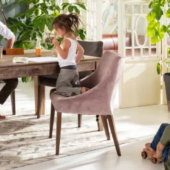 Armlehnstuhl Black Mode Velvet Grau