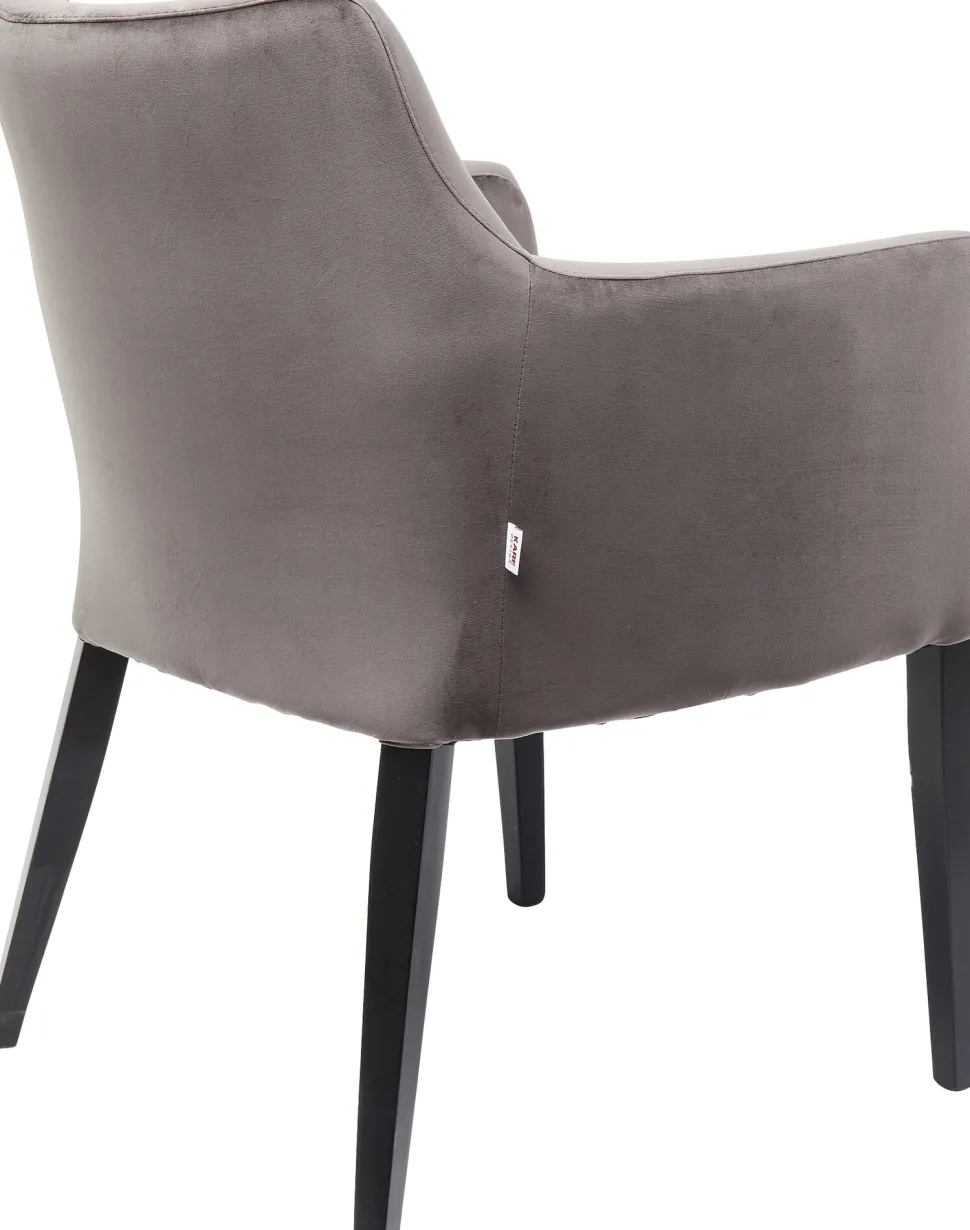 Armlehnstuhl Black Mode Velvet Grau