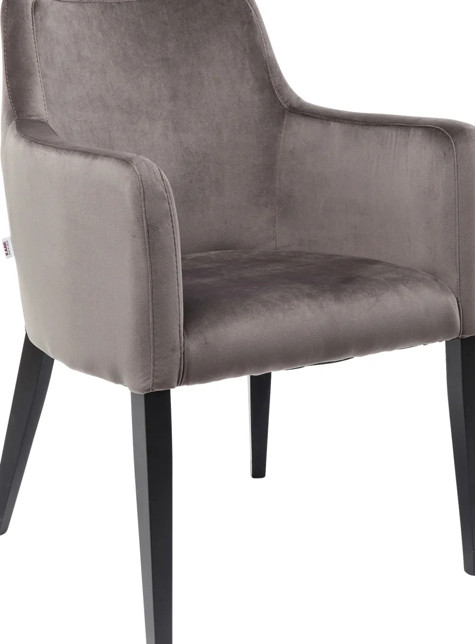Armlehnstuhl Black Mode Velvet Grau