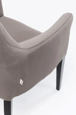 Armlehnstuhl Black Mode Velvet Grau