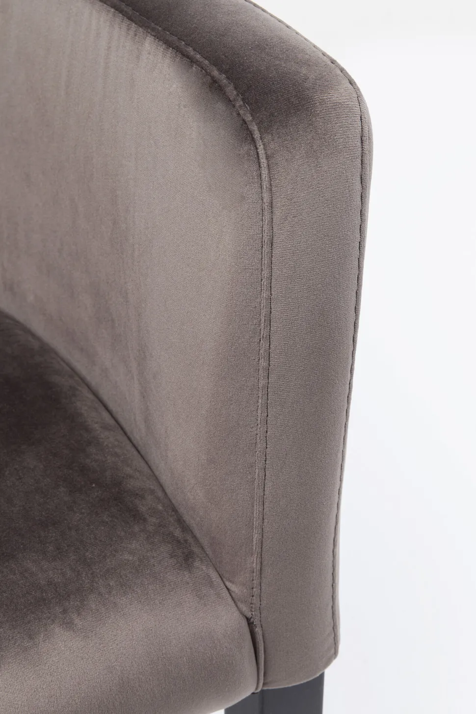 Armlehnstuhl Black Mode Velvet Grau