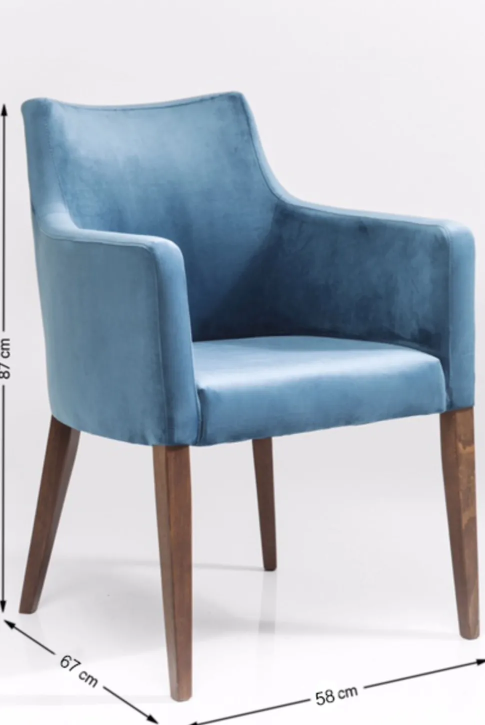 Armlehnstuhl Mode Velvet Petrol