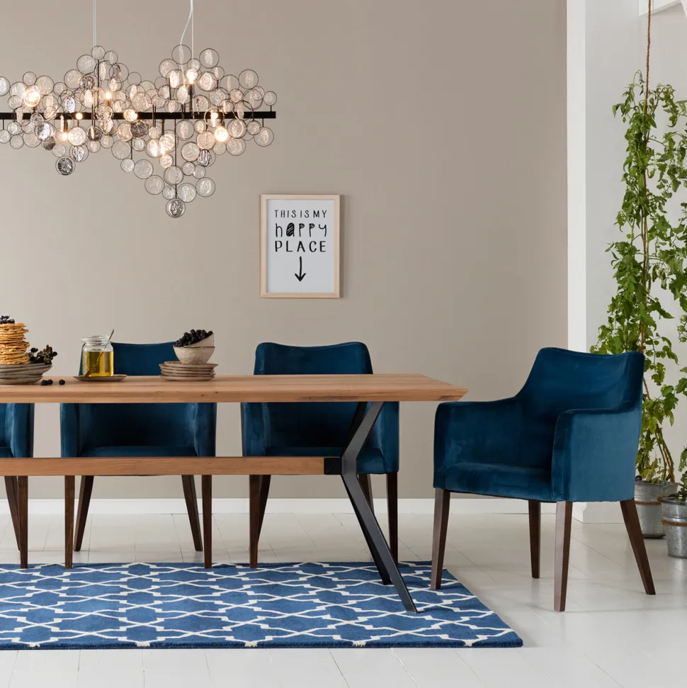 Armlehnstuhl Mode Velvet Petrol