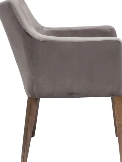 Armlehnstuhl Mode Velvet Grau