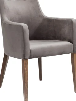 Armlehnstuhl Mode Velvet Grau