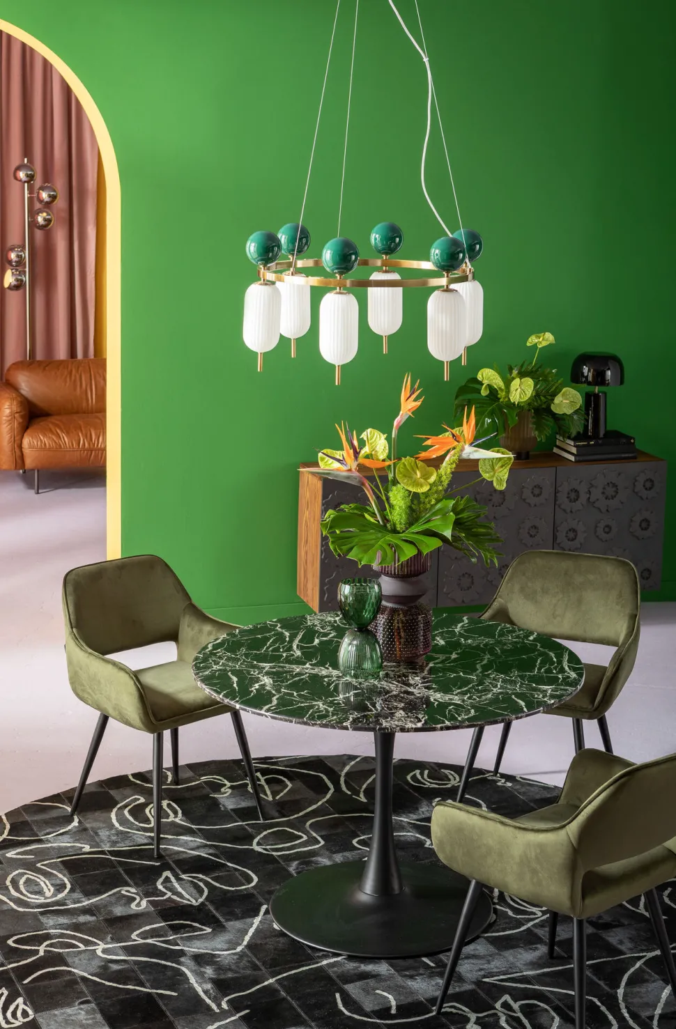 Armlehnstuhl San Francisco Dunkelgrün