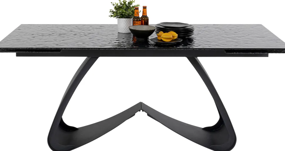 Ausziehtisch Bellagio Glas 180(40+40)x95cm