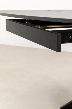 Ausziehtisch Twist Schwarz 120(30+30)x90cm