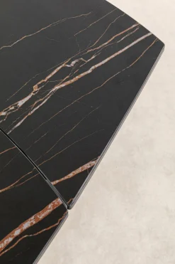 Ausziehtisch Twist Schwarz 120(30+30)x90cm