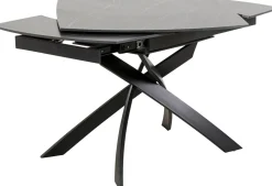 Ausziehtisch Twist Schwarz 120(30+30)x90cm