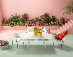 Ausziehtisch Xenia Weiß 140(+30+30)x80cm