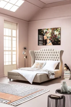 Bett City Spirit Linen Natural 180x200cm