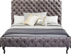 Bett Desire Hoch Silbergrau 180x200 cm