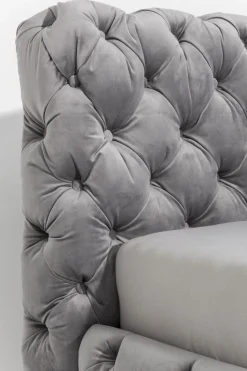 Bett Desire Velvet Silbergrau 160x200 cm