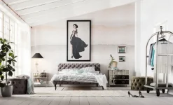 Bett Desire Velvet Silbergrau 160x200 cm