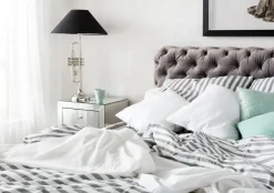 Bett Desire Velvet Silbergrau 180x200 cm