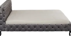 Bett Desire Velvet Silbergrau 180x200 cm
