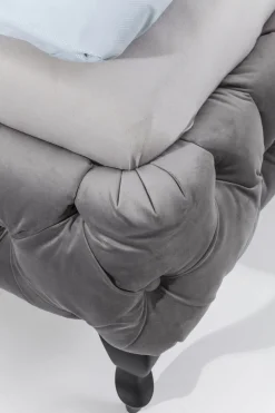 Bett Desire Velvet Silbergrau 180x200 cm