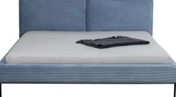 Bett East Side Cord Blau 160x200cm