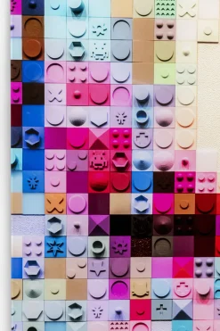 Bild Glas Pixel Face 120x80cm