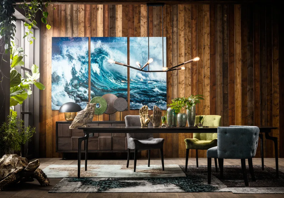 Bild Glas Triptychon Wave (3/Set)