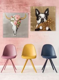 Bild Touched Dog with Pineapple 80x80cm