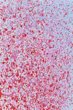 Bild Touched Flower Boat Blau Pink 80x100cm