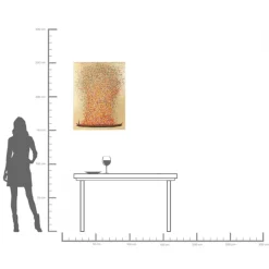 Bild Touched Flower Boat Gold Rot 80x100cm