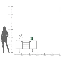 Bilderrahmen Ginkgo Leaf Grün 17x20cm