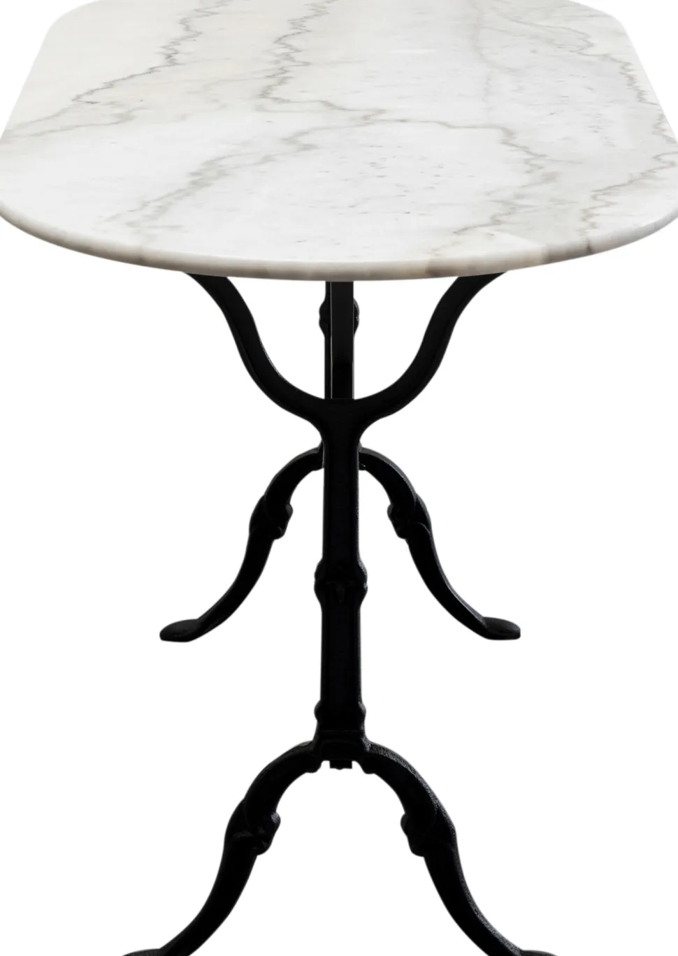 Bistrotisch Kaffeehaus Oval Weiß 120x60cm