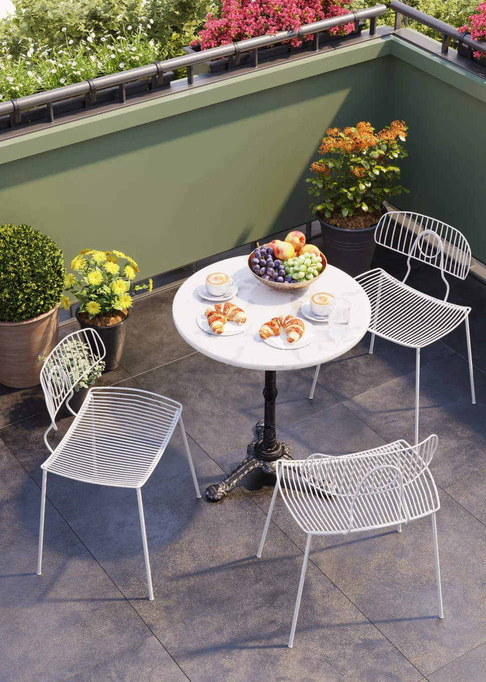 Bistrotisch Kaffeehaus Rund Weiß Ø61