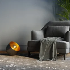 Bodenleuchte Apollon Smooth Schwarz Ø28cm