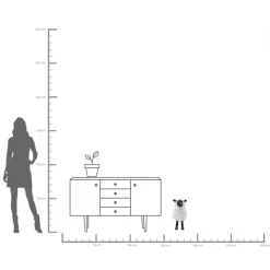 Deko Figur Bathilde Weiß 48cm