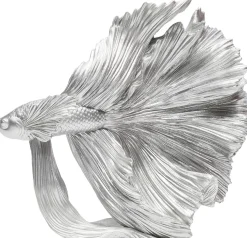 Deko Figur Betta Fish Silber Klein