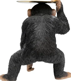 Deko Figur Butler Playing Chimp Schwarz 52cm