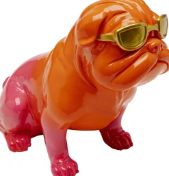 Deko Figur Fashion Dog Orange 17cm
