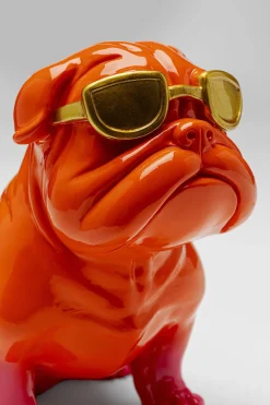 Deko Figur Fashion Dog Orange 17cm