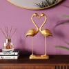 Deko Figur Flamingo Love Gold 39cm