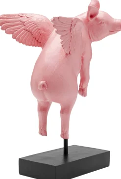 Deko Figur Flying Pig Rosa 29cm